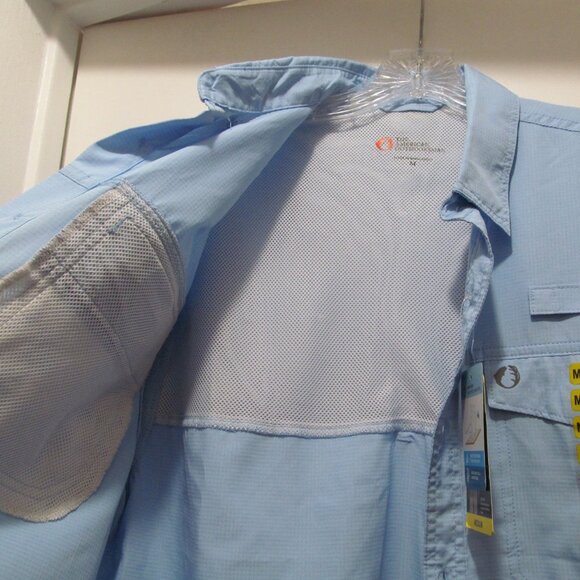 NWT The American Outdoorsman Men's Fishing Shirt UPF 40 Quick Dry Blue Sz Medium - Picture 6 of 16